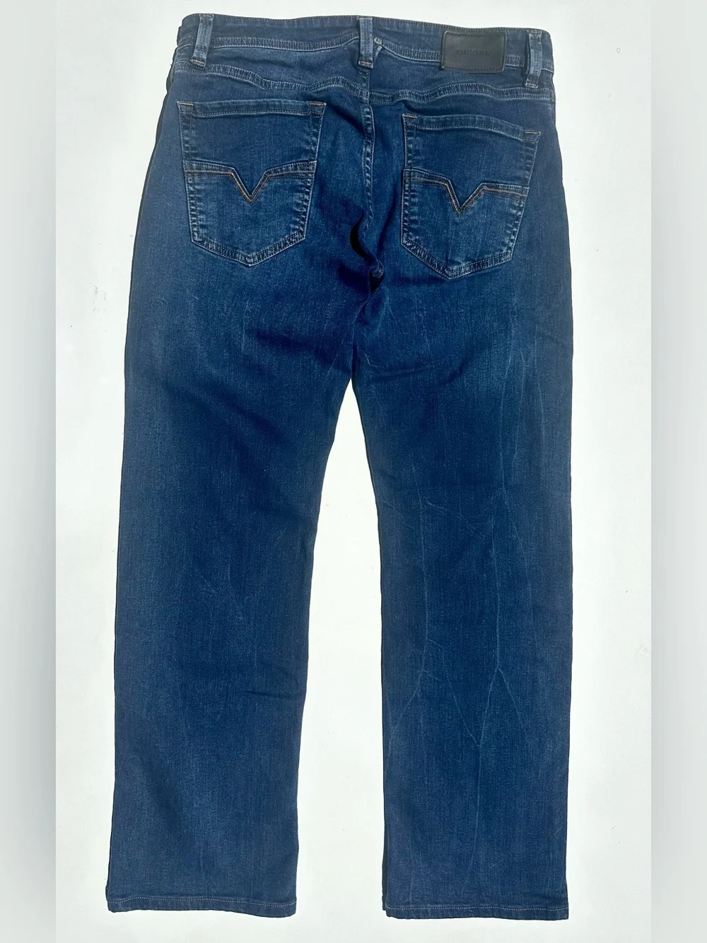 Diesel Larkee Men's Straight Stretch Jeans in Deep Blue Denim, W 31 L 30